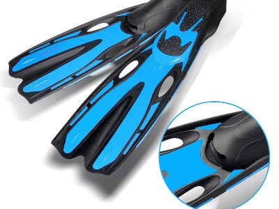 游泳腳蹼 硅膠材質用聚力防海水軟膠粘接案例